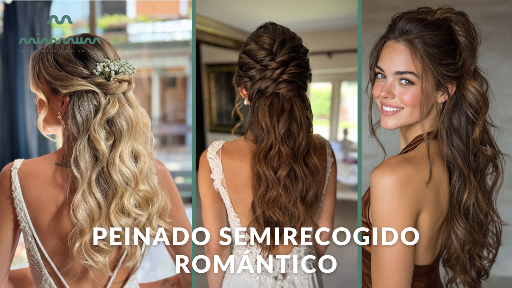 peinados para Navidad semirrecogido romántico en peluquería en Madrid